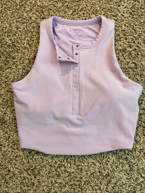 Abercrombie & Fitch Tops - Abercrombie & Fitch YPB Lavender Snap-Front Sports Bra (Curved Love)